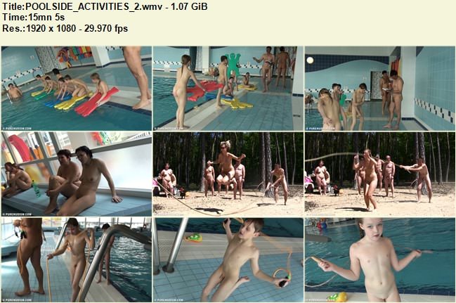 Video Familien nudismus - Aktivitäten am Pool [FKK Archiv]