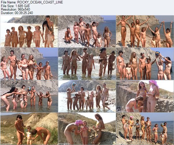 Mädchen Nudisten Video - Rocky Ocean Coast Line [FKK Archiv]