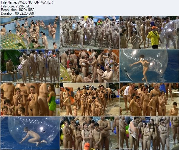 Auf Wasser spazieren gehen - Nudisten Pool Center Video [FKK Archiv]